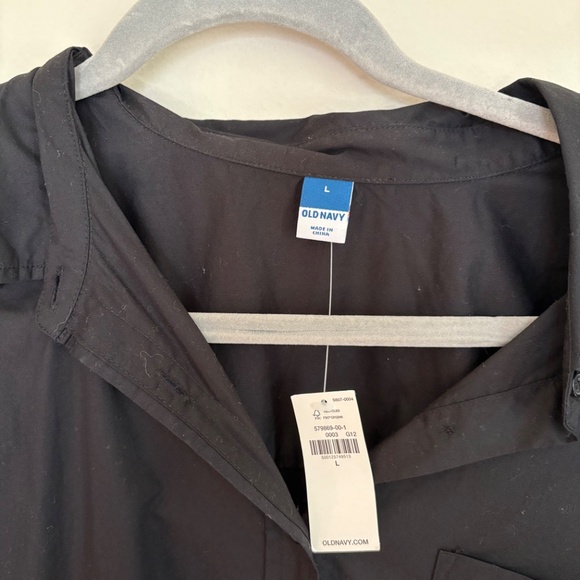 Old Navy Large Black Shirt Dress - Picture 3 of 4